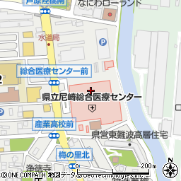 カフェ・ド・クリエ 兵庫県立尼崎総合医療センター周辺の地図