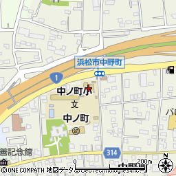 静岡県浜松市中央区中野町442周辺の地図