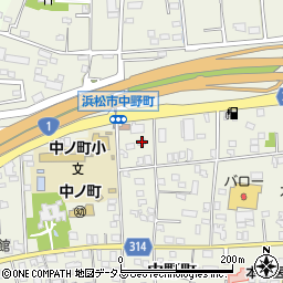 静岡県浜松市中央区中野町411周辺の地図