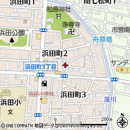浜田郷土会館周辺の地図