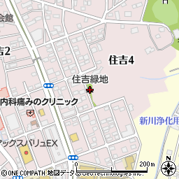 住吉緑地周辺の地図