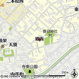 愛知県豊橋市草間町郷西周辺の地図