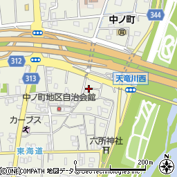静岡県浜松市中央区中野町996周辺の地図