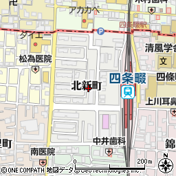 大阪府大東市北新町周辺の地図
