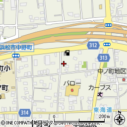 静岡県浜松市中央区中野町704周辺の地図