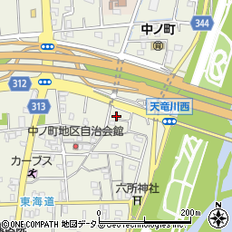 静岡県浜松市中央区中野町989周辺の地図