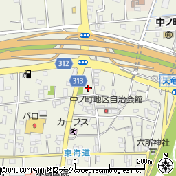 静岡県浜松市中央区中野町804周辺の地図
