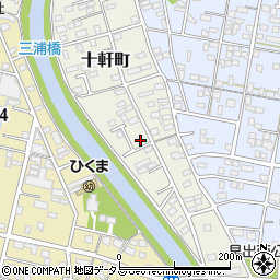 静岡県浜松市中央区十軒町458周辺の地図