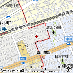 阪神住宅建設周辺の地図