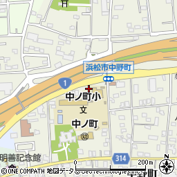 静岡県浜松市中央区中野町306周辺の地図
