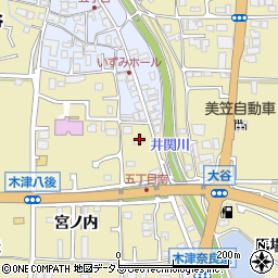 京都府木津川市木津奈良道3周辺の地図