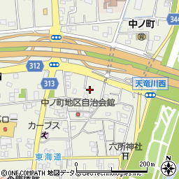 静岡県浜松市中央区中野町905周辺の地図