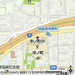 静岡県浜松市中央区中野町294周辺の地図