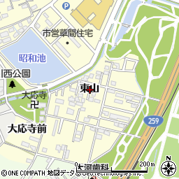 愛知県豊橋市草間町東山周辺の地図