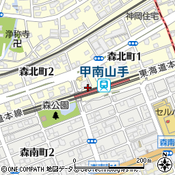 セブンイレブンハートインＪＲ甲南山手駅前店周辺の地図