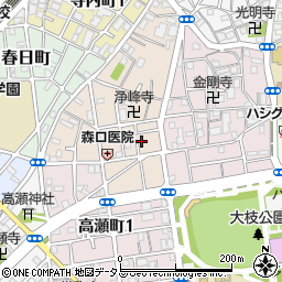 大阪府守口市大枝西町17周辺の地図