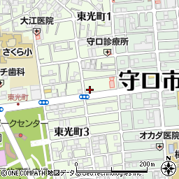 ケア21寺方周辺の地図