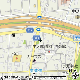 静岡県浜松市中央区中野町802周辺の地図