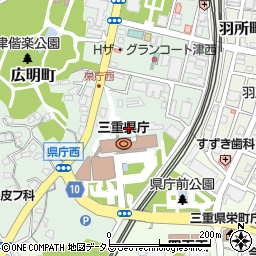 ファミリーマート三重県庁店周辺の地図