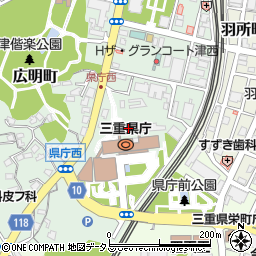 三重県庁雇用経済部　ものづくり・イノベーション課・市場開拓班周辺の地図