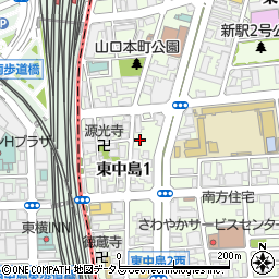 タイムズ東中島１丁目駐車場周辺の地図