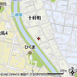 静岡県浜松市中央区十軒町461周辺の地図