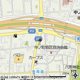 静岡県浜松市中央区中野町799周辺の地図
