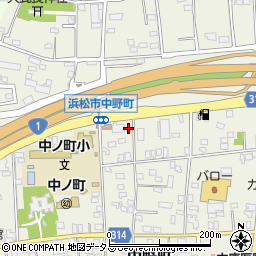 静岡県浜松市中央区中野町458周辺の地図