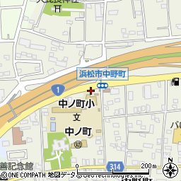 静岡県浜松市中央区中野町446周辺の地図