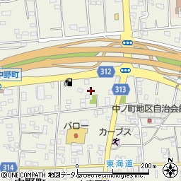 静岡県浜松市中央区中野町682周辺の地図