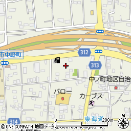 静岡県浜松市中央区中野町691周辺の地図