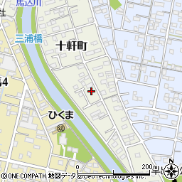 静岡県浜松市中央区十軒町459周辺の地図