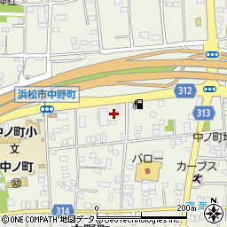 静岡県浜松市中央区中野町732周辺の地図