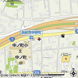 静岡県浜松市中央区中野町457周辺の地図