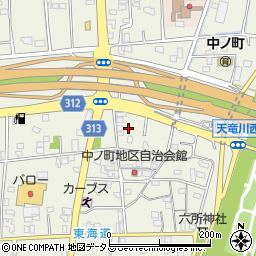 静岡県浜松市中央区中野町899周辺の地図