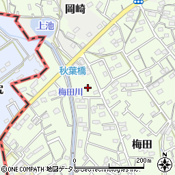 静岡県湖西市梅田636周辺の地図