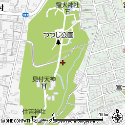 つつじ公園駐車場トイレ周辺の地図