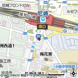 賃貸住宅サービスＪＲ尼崎店周辺の地図