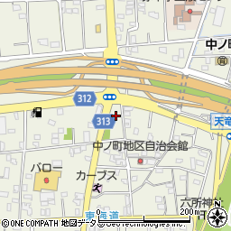 静岡県浜松市中央区中野町796周辺の地図