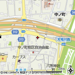 静岡県浜松市中央区中野町908周辺の地図