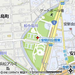 安間川公園トイレ周辺の地図