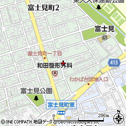 静岡県磐田市富士見町1丁目周辺の地図