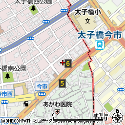大阪市立　太子橋今市駅有料自転車駐車場周辺の地図