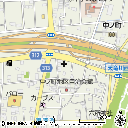 静岡県浜松市中央区中野町912周辺の地図