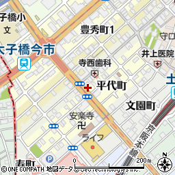 大阪府守口市平代町6-15周辺の地図