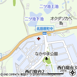 ファミリーマート生駒西白庭台店周辺の地図