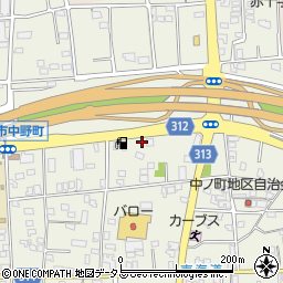 静岡県浜松市中央区中野町687周辺の地図