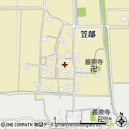 三重県伊賀市笠部509周辺の地図