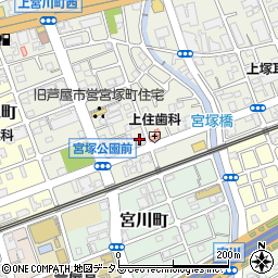 藤和ライブタウン芦屋宮塚周辺の地図
