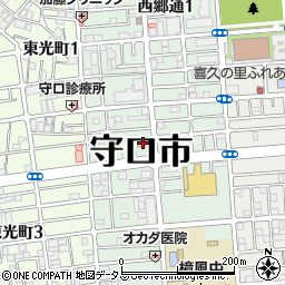 ファミリーマート守口西郷通店周辺の地図